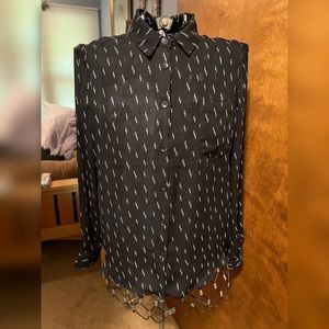 Philosophy Sheer Long sleeve Blouse